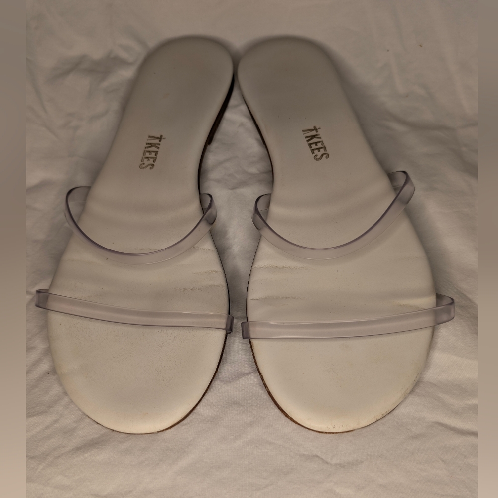 TKEES Women's White Sandals